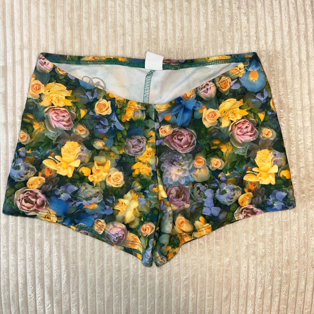 Floral Pattern Small Booty shorts